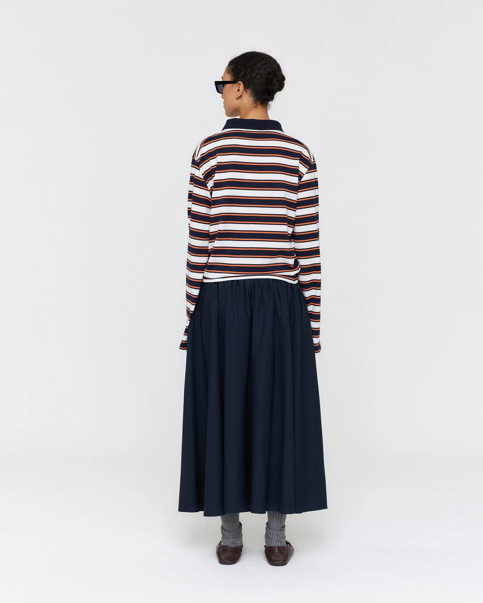 Alonso Stripe Polo - Ink & Cream - Image 3