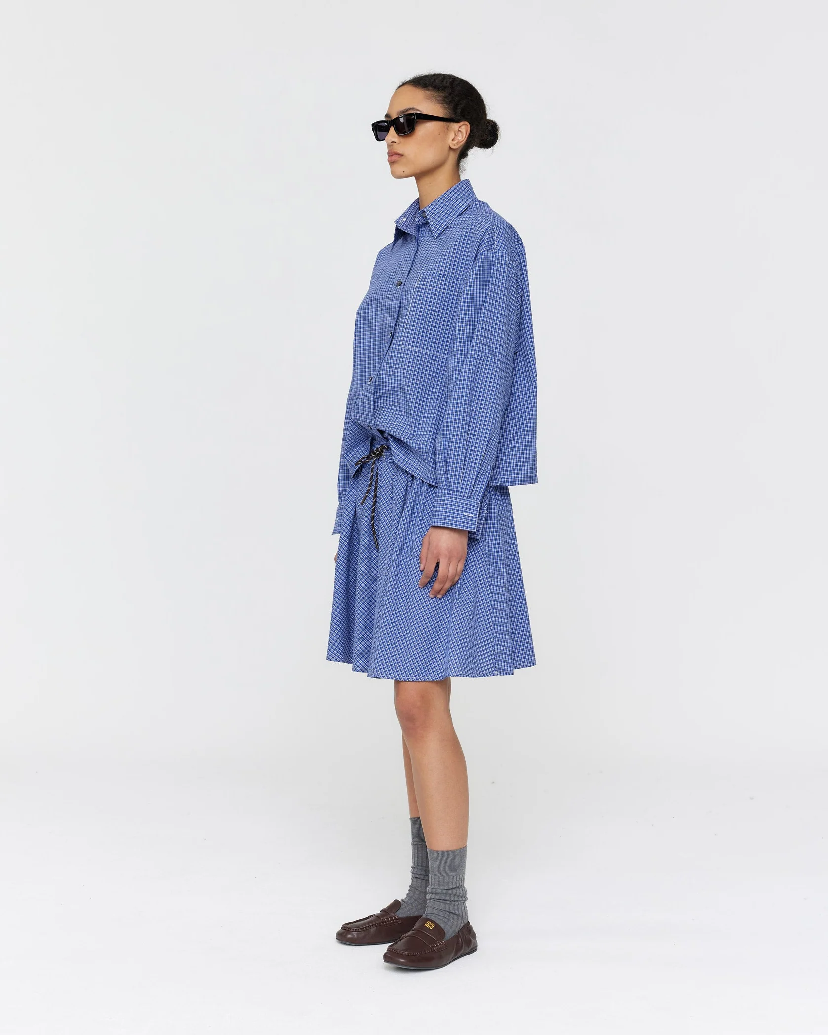 Machac Skirt - Blue Check - Image 3