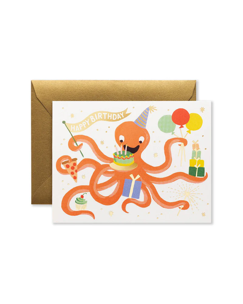 Card - Octopus Birthday