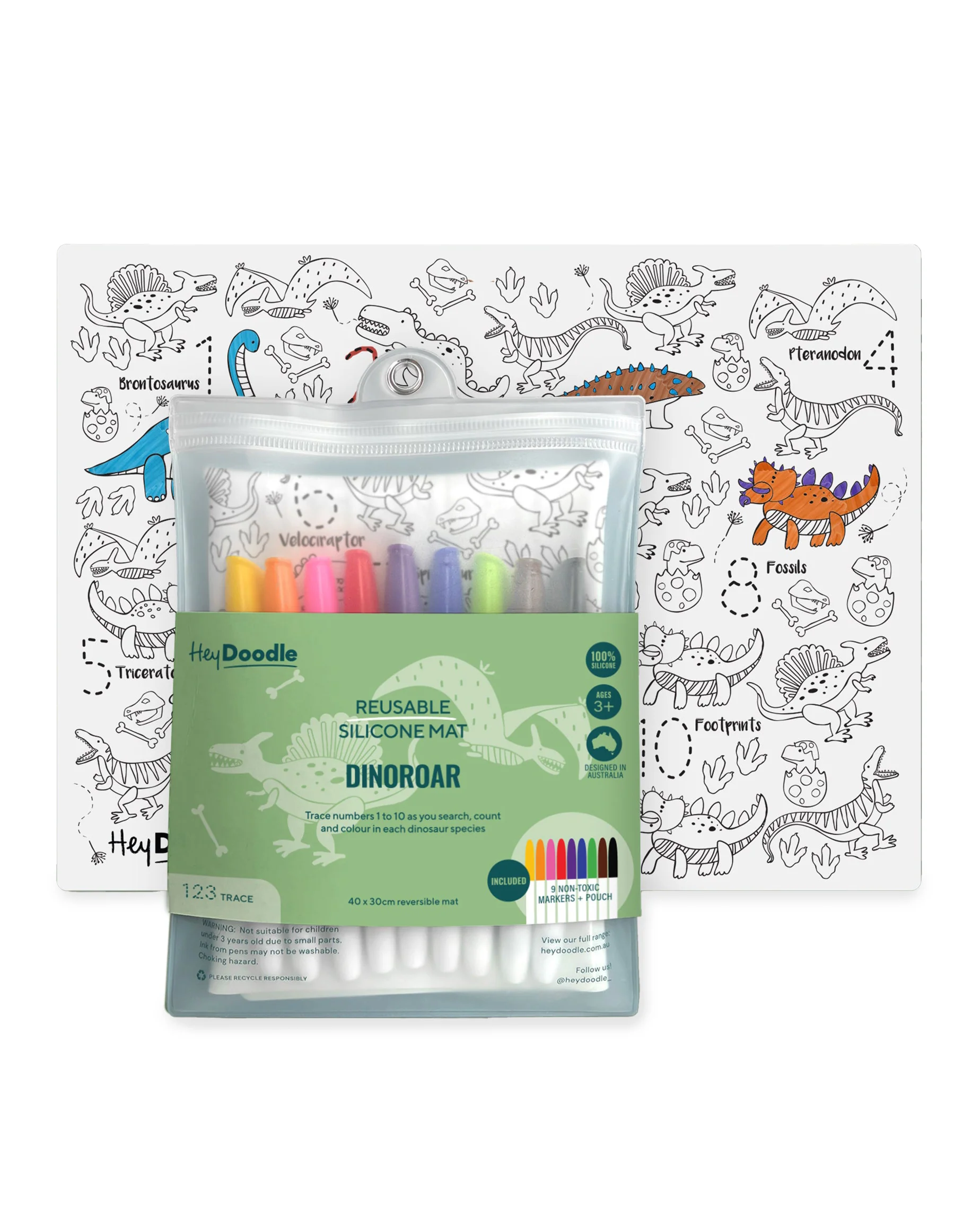 Silicone Drawing Mat - Dinoroar