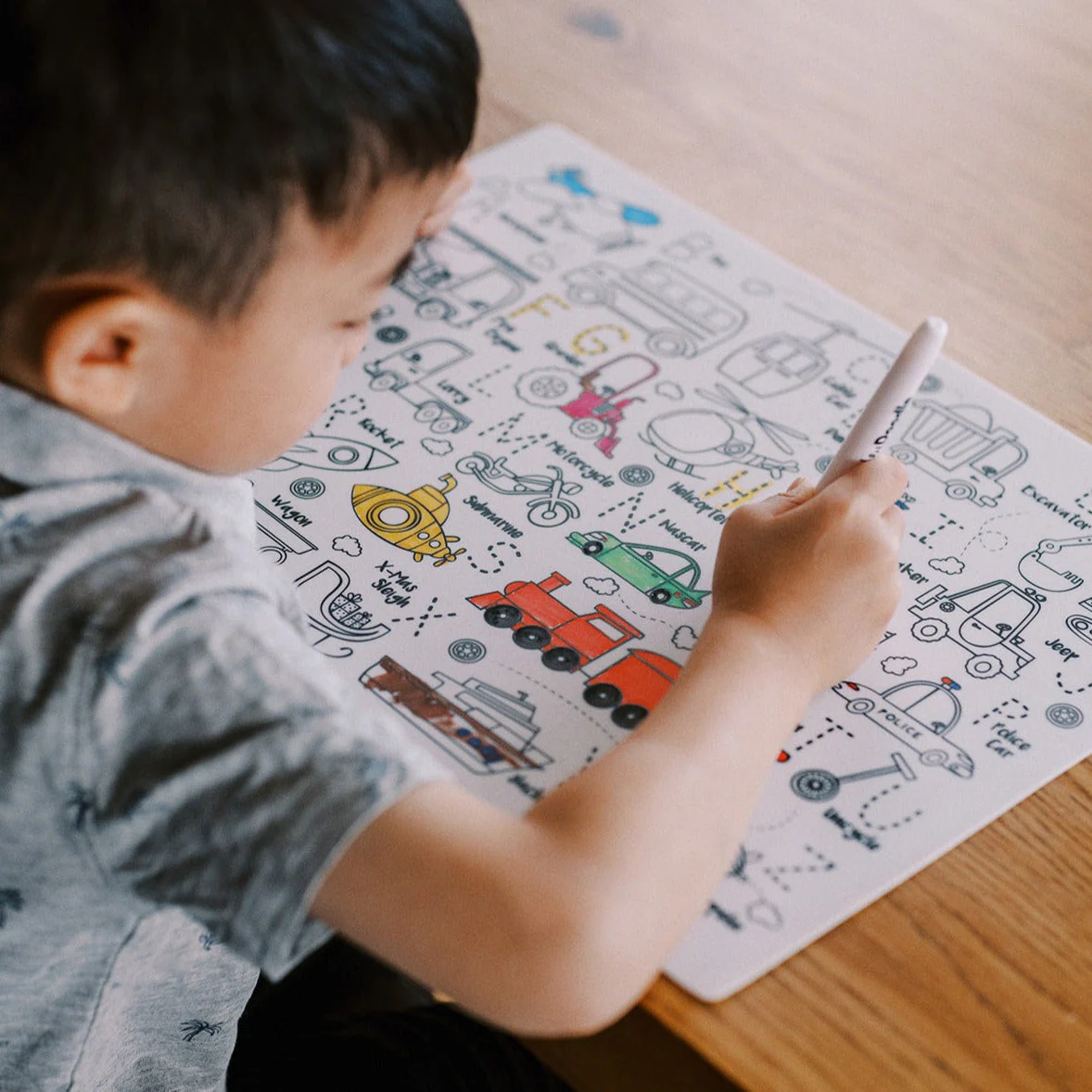 Silicone Drawing Mat - Toot Toot Honk - Image 3