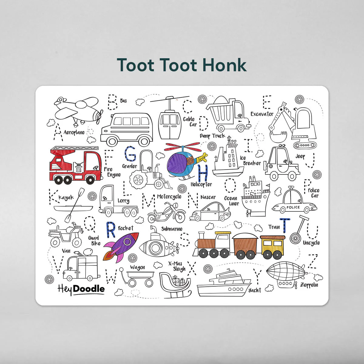 Silicone Drawing Mat - Toot Toot Honk - Image 6