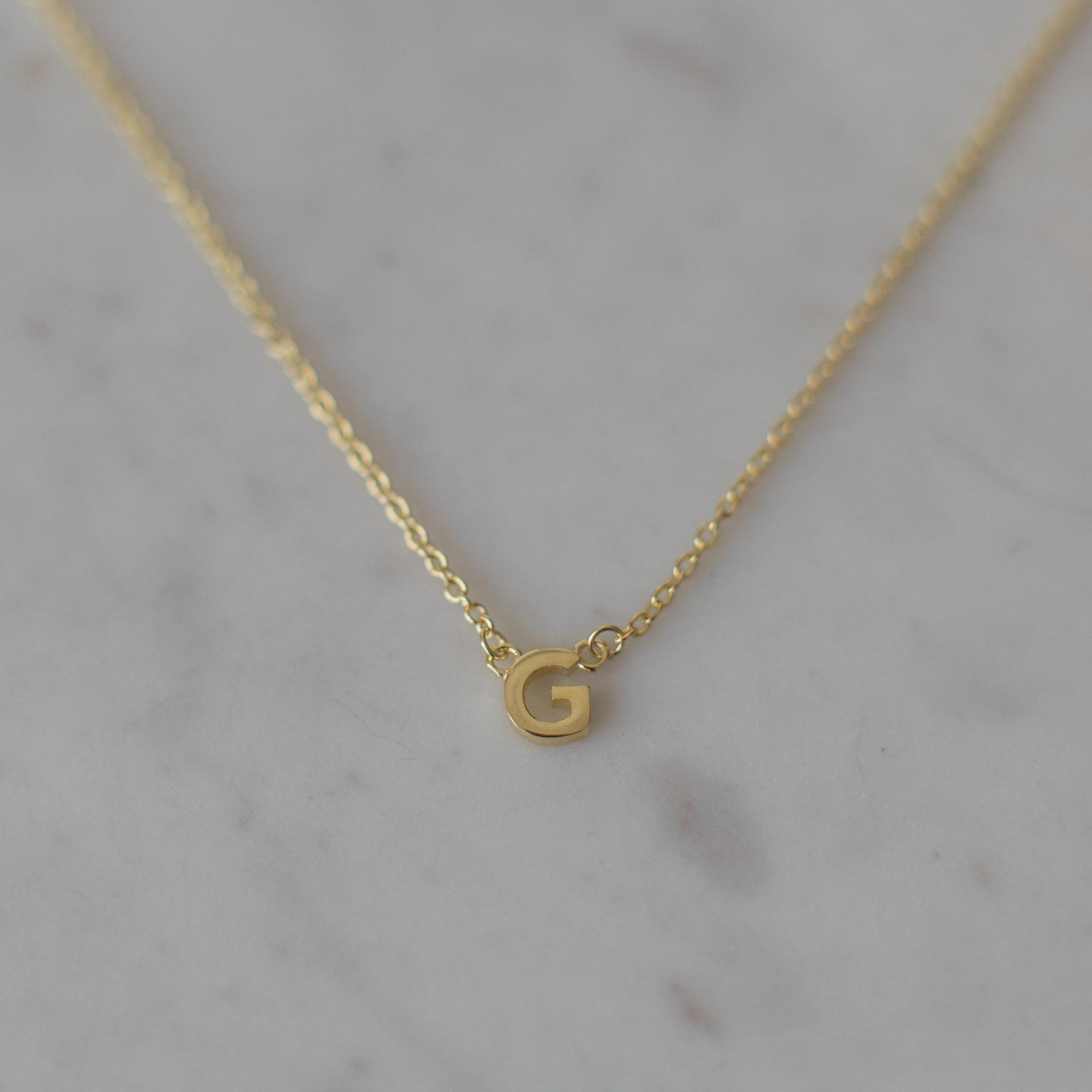 Little Letter Necklace - Gold - Image 4