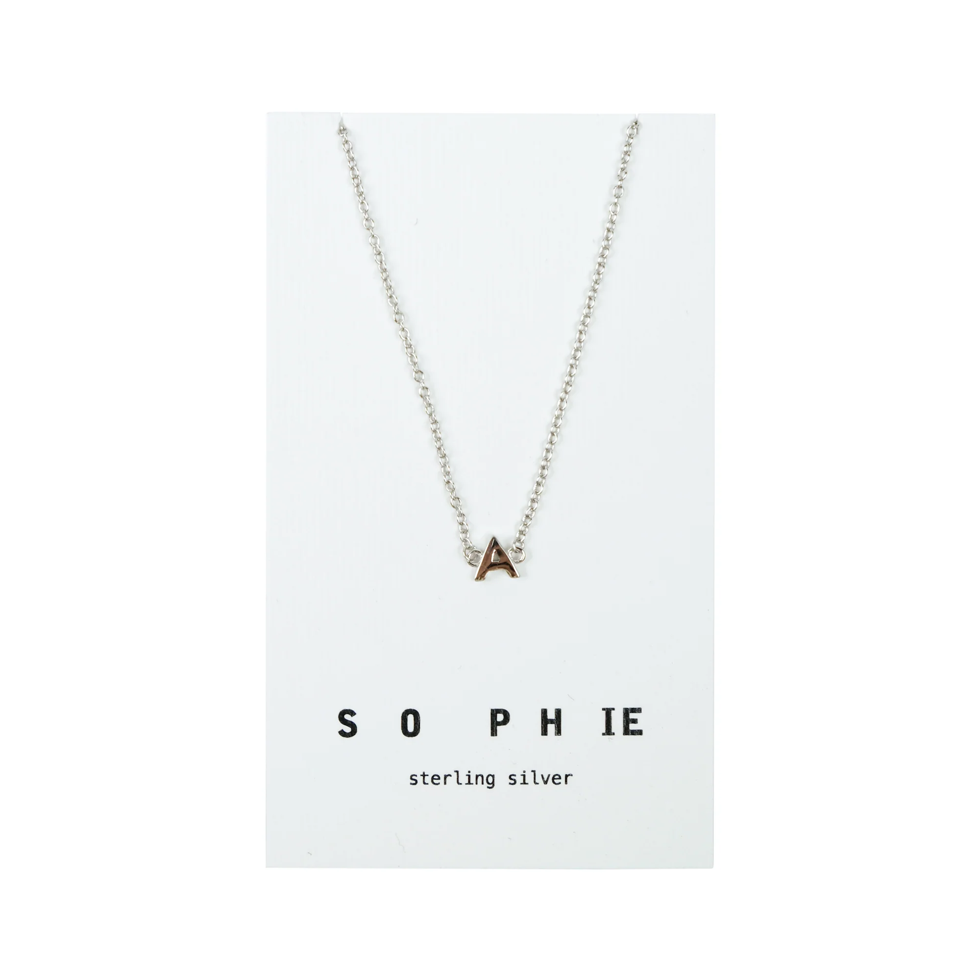 Little Letter Necklace - Silver - Image 6