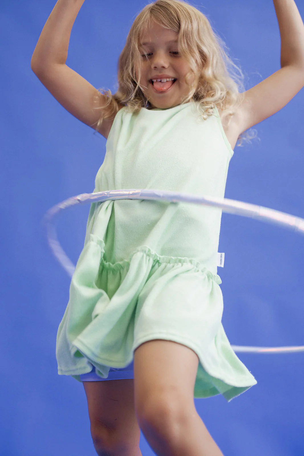 Spin Me Round Terry Dress - Lime - Image 5