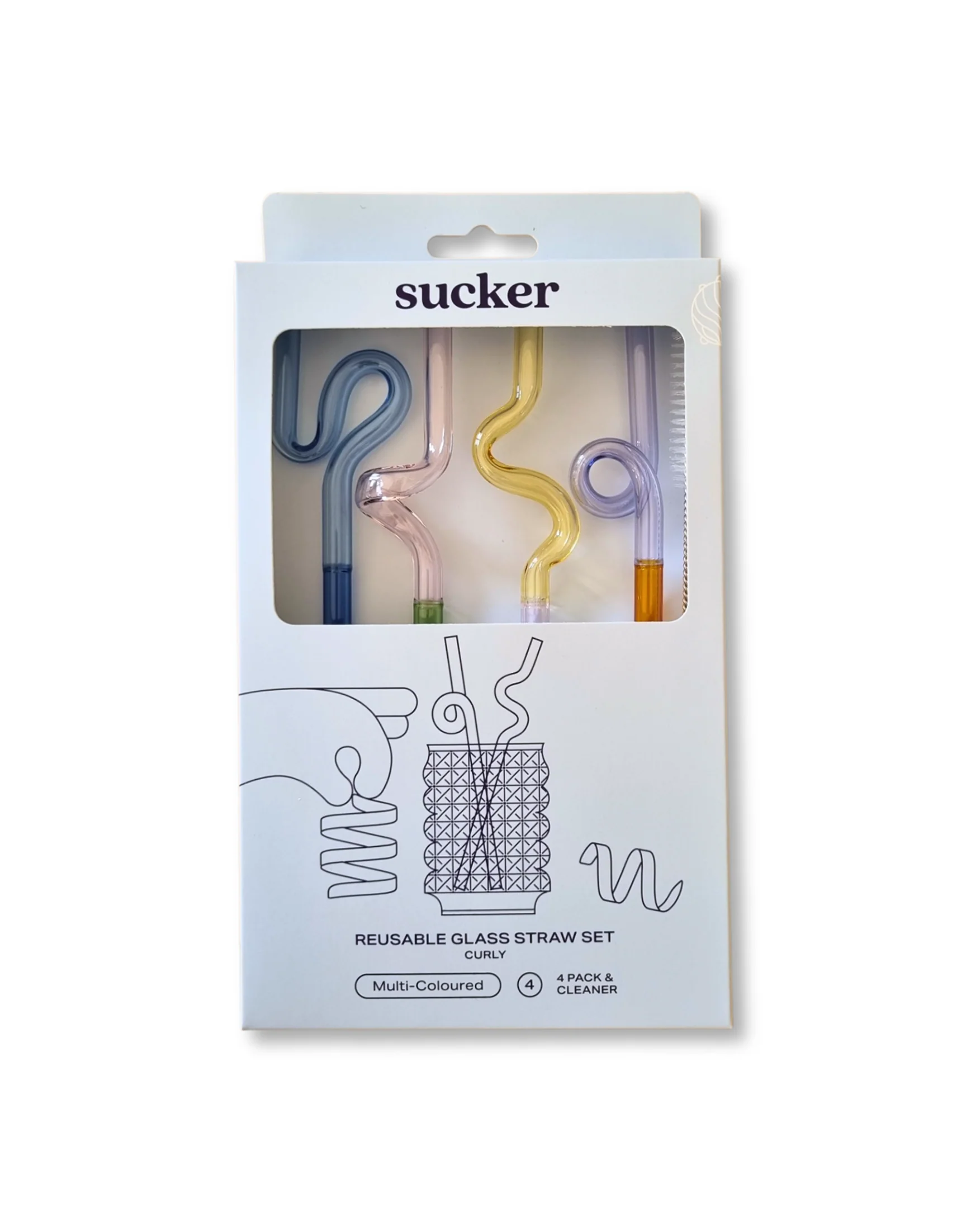 Curly Glass Straws