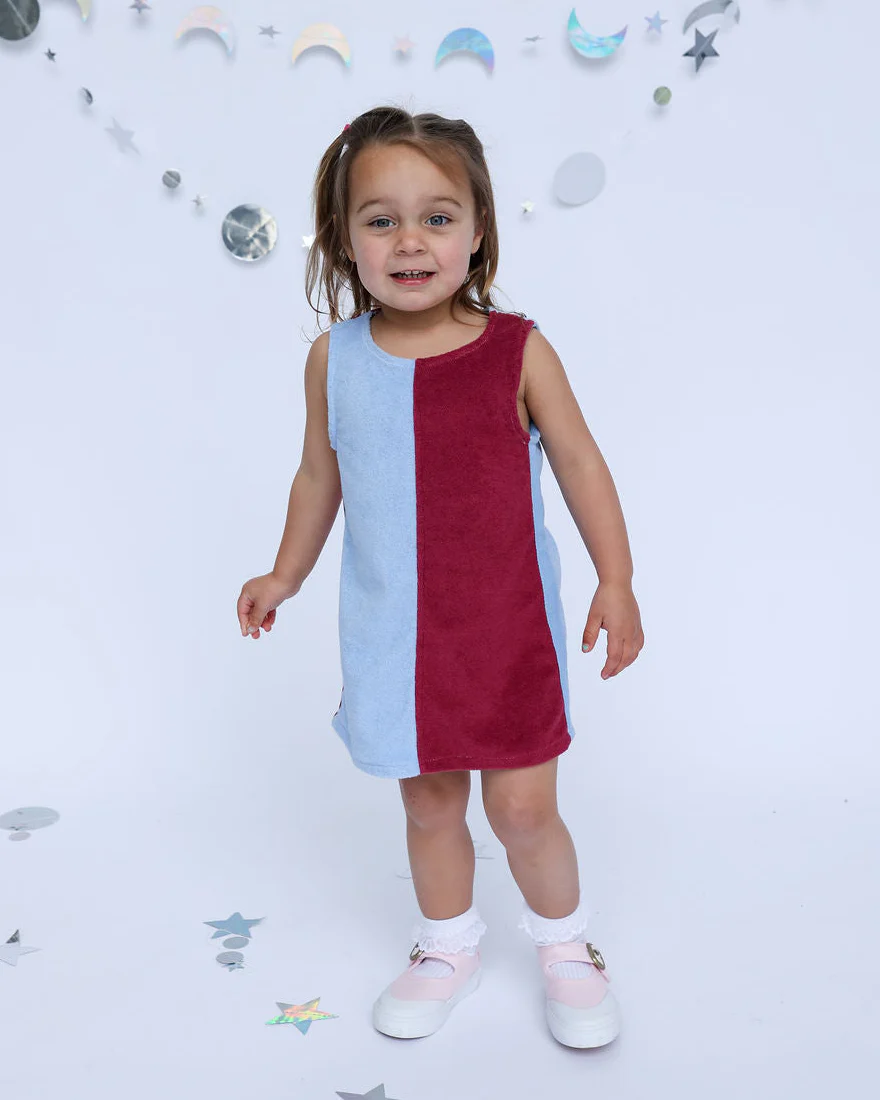 Lunar Dress - Blue & Burgundy - Image 3