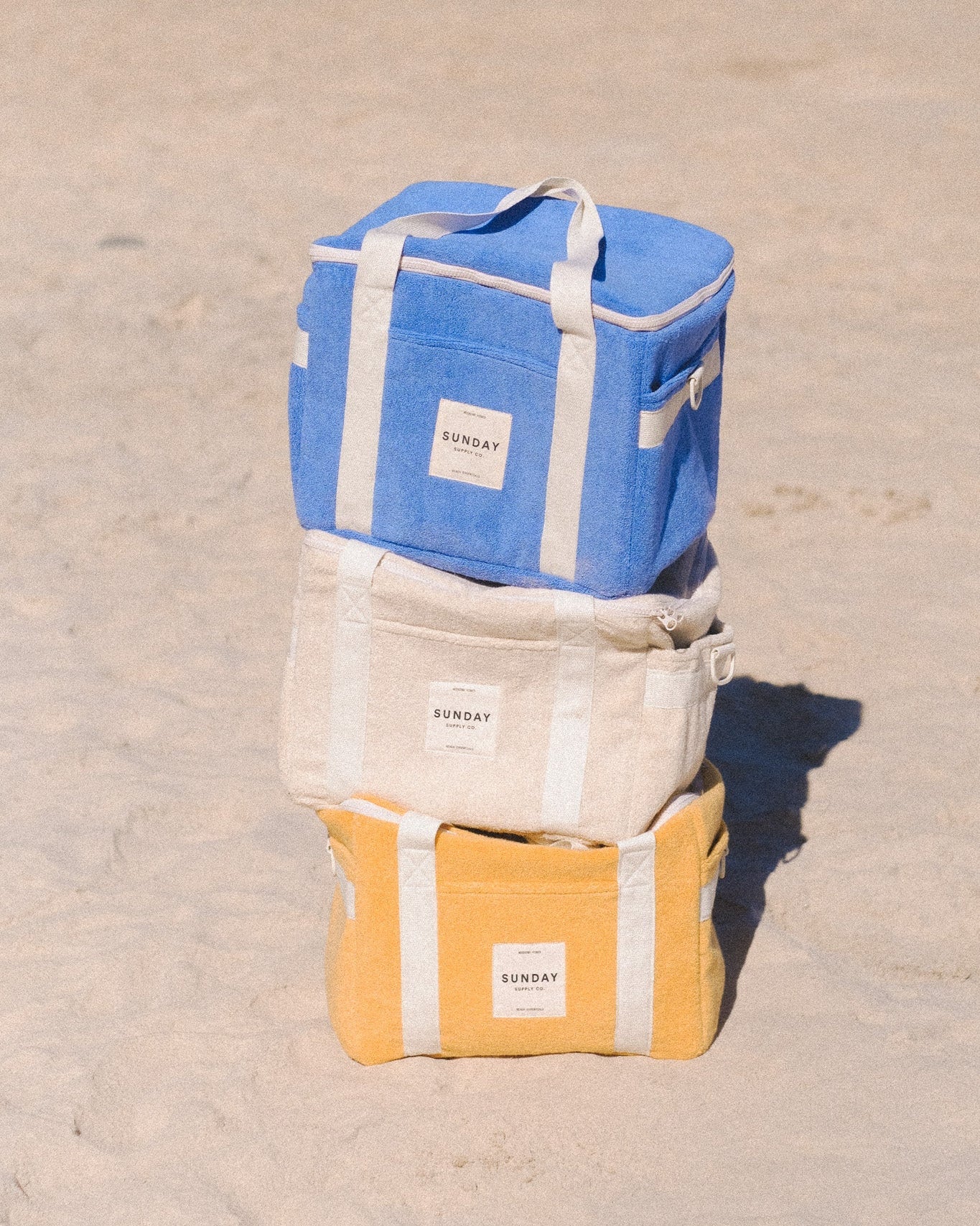 Golden Towelling Cooler Bag - Image 5