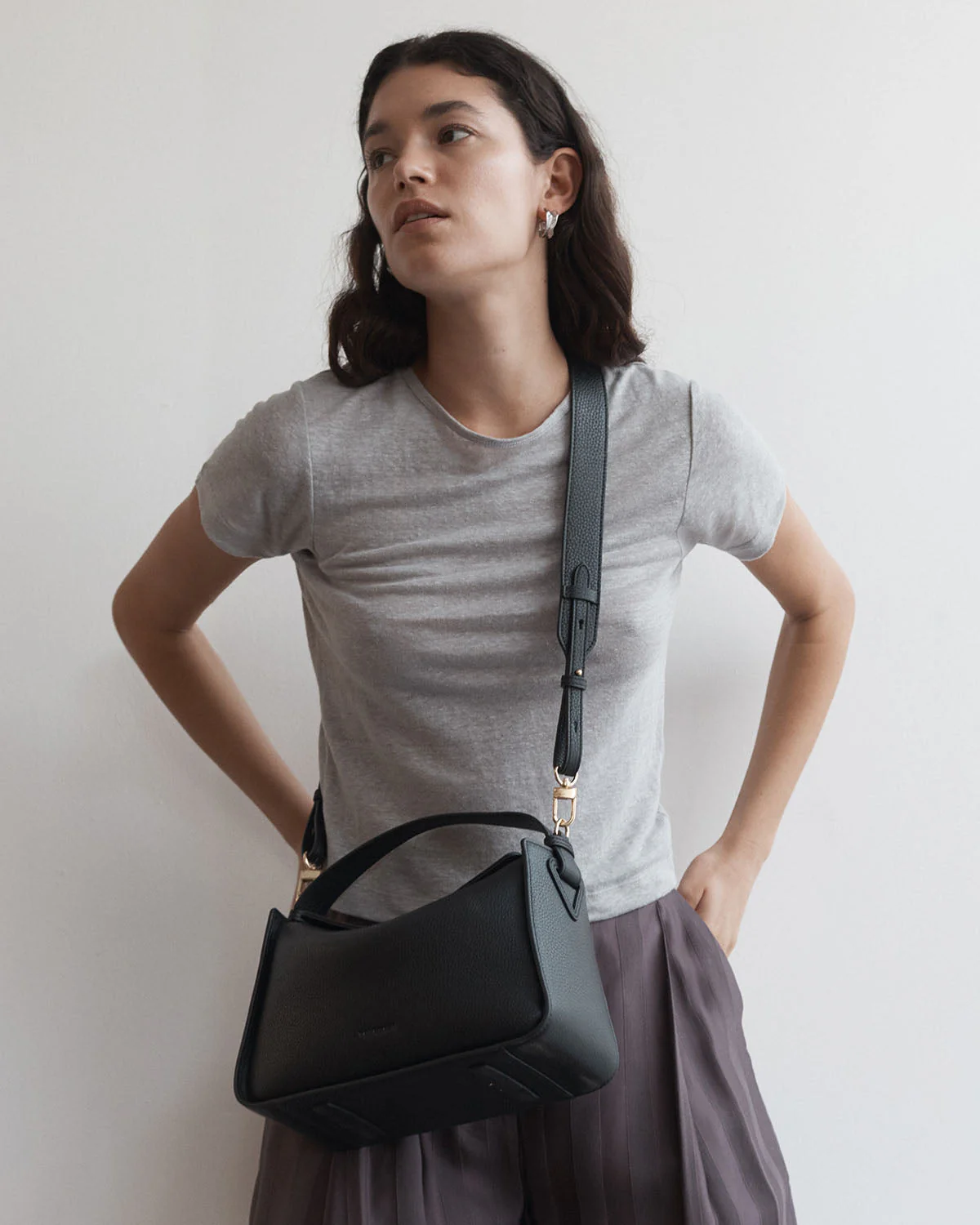 Clementine Bag - Black with Gold - Image 2