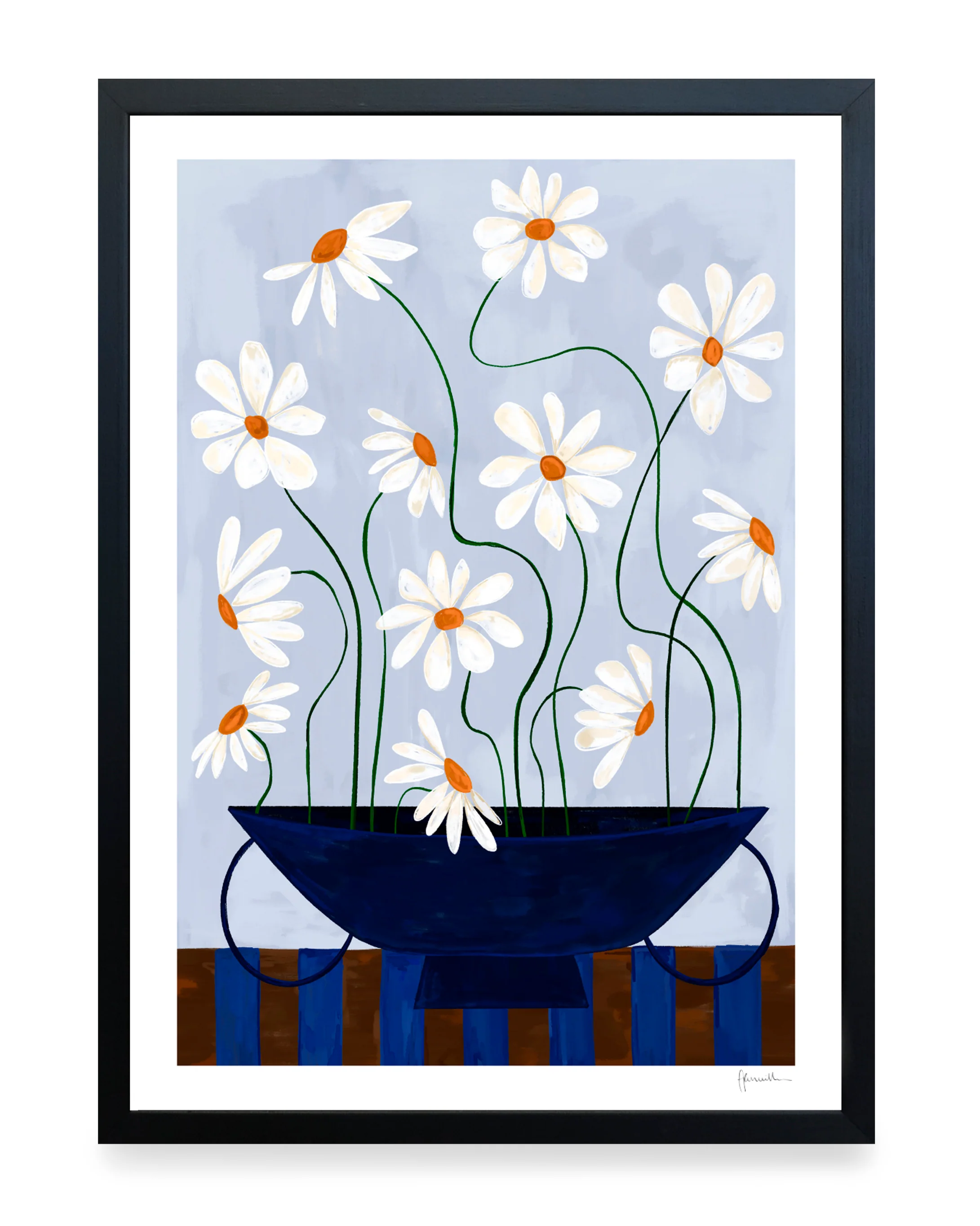 Print - Daisies in Blue Vase - Image 4