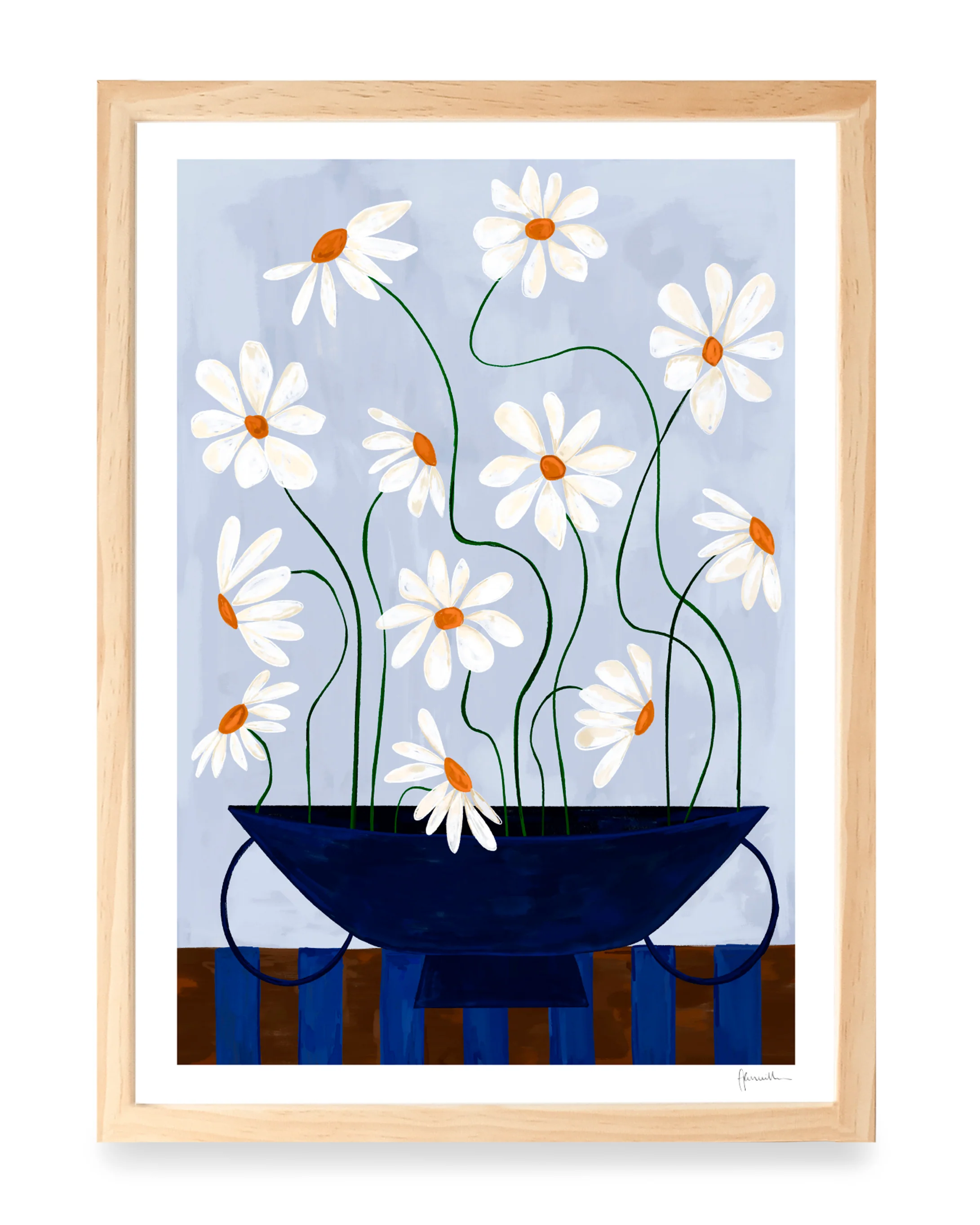 Print - Daisies in Blue Vase - Image 5