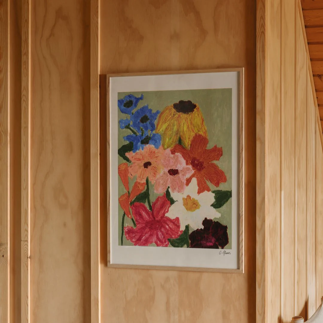 Print - Flowers on Sage Green - Image 2