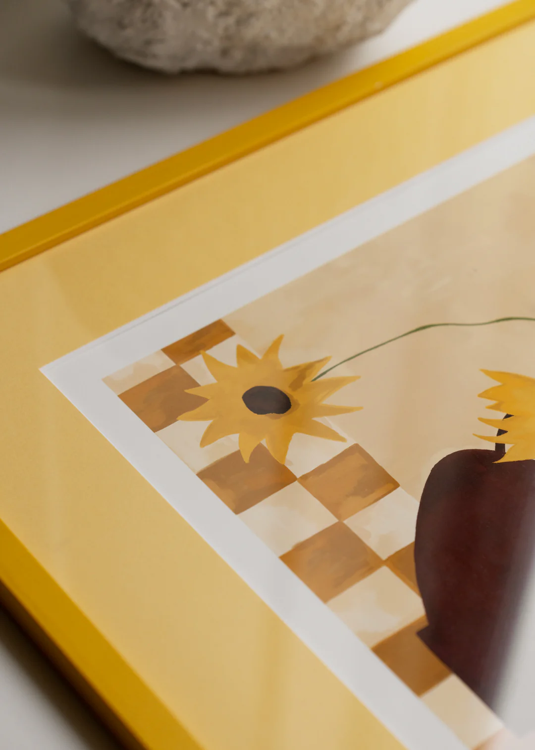 Print - Sunflowers in Burgundy Vase - Image 3