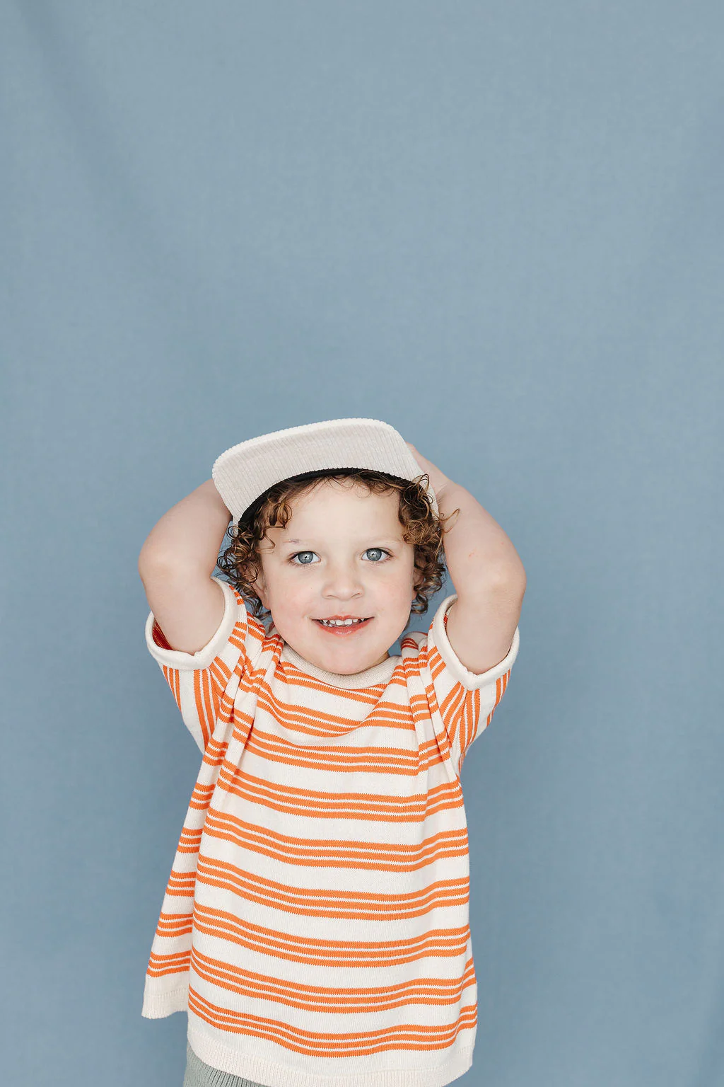 Relaxed Knit Tee - Poppy Stripe - Image 4
