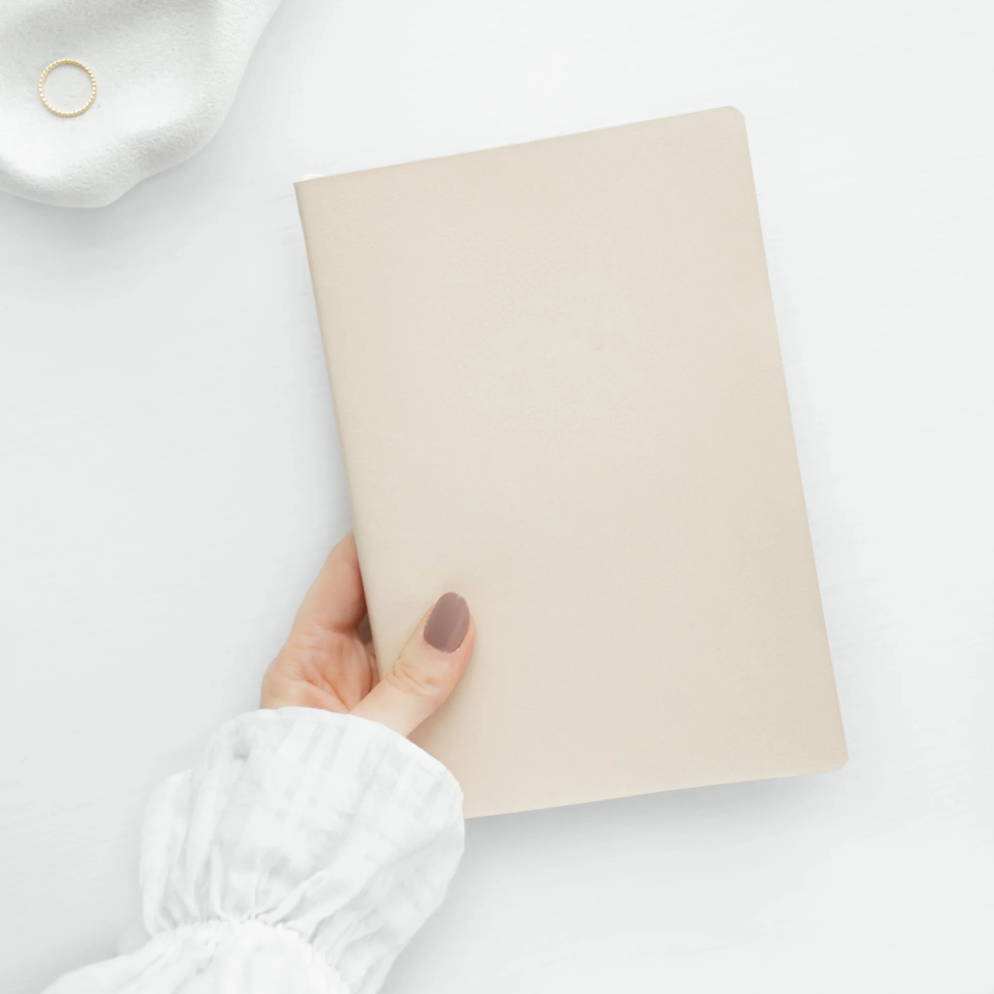 Vegan Leather Notebook - Biscotti - Image 2