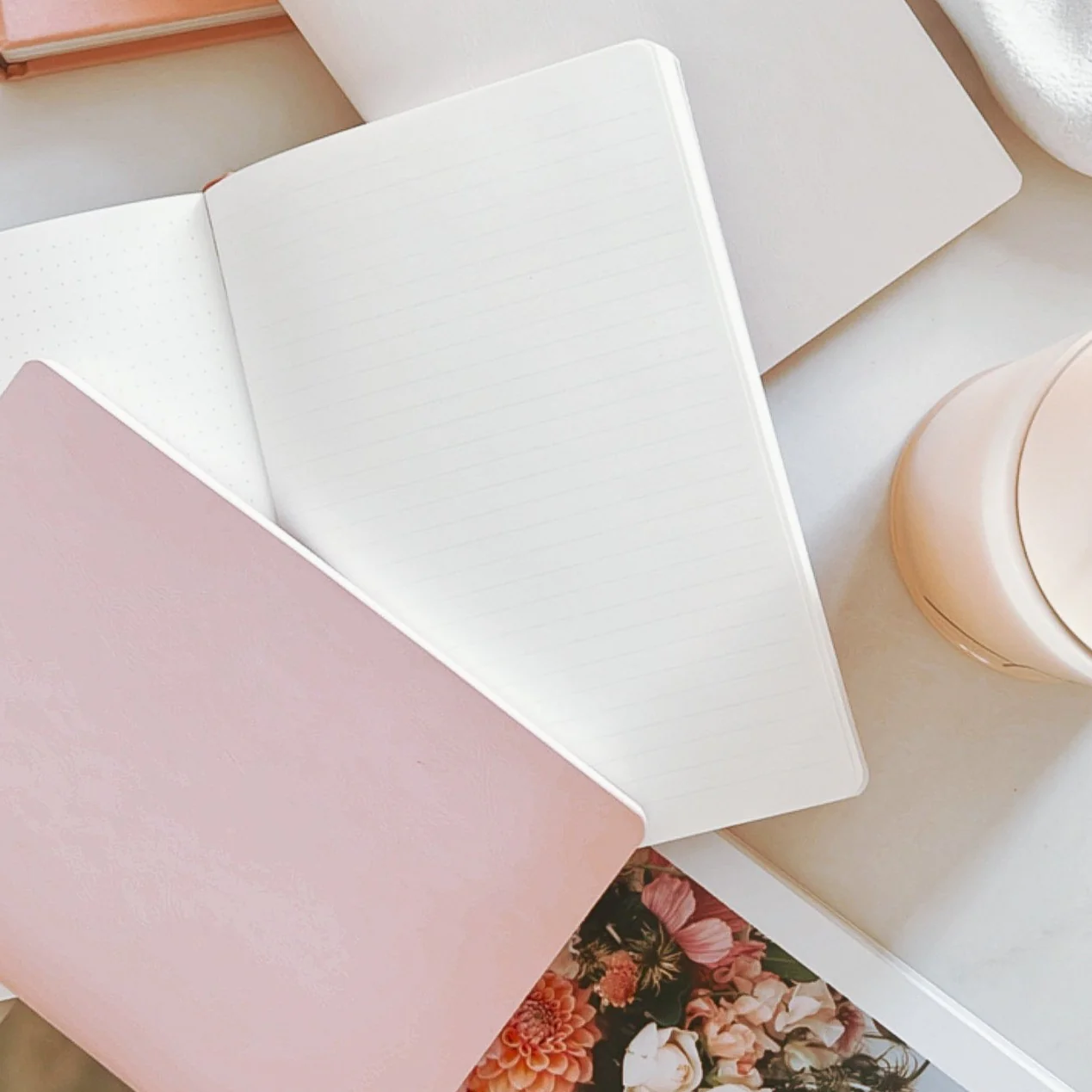 Vegan Leather Notebook - Blush - Image 3