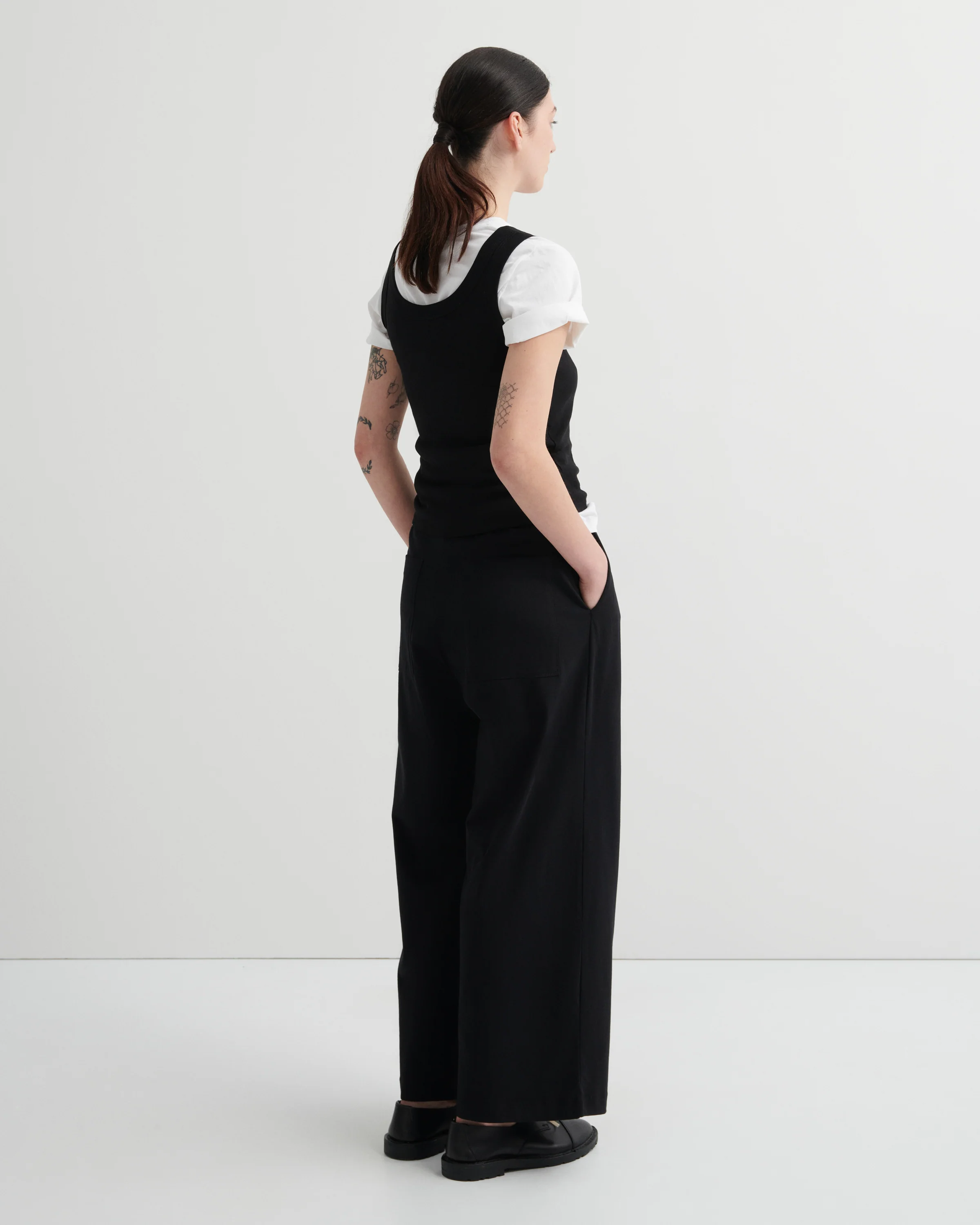 Wide Leg Pants - Black - Image 3