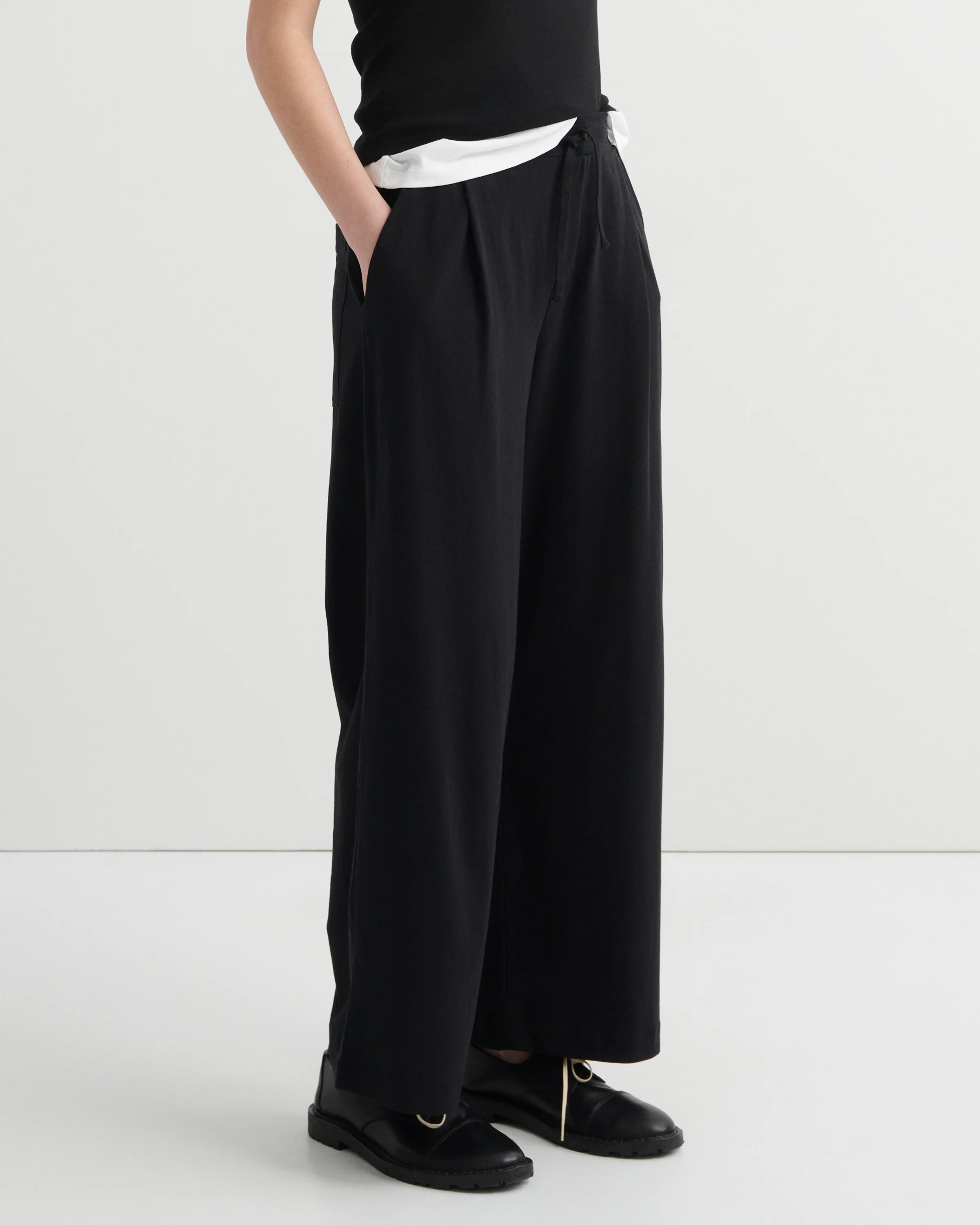 Wide Leg Pants - Black - Image 4