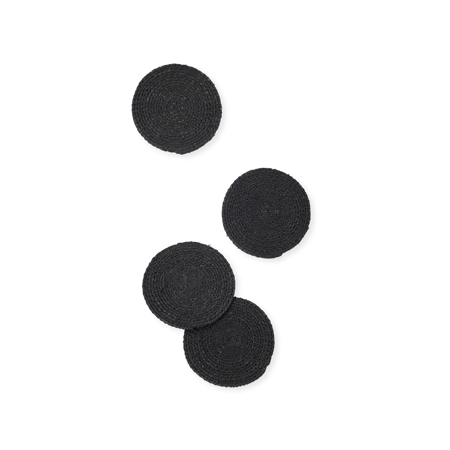 Woven Coaster Set - Black