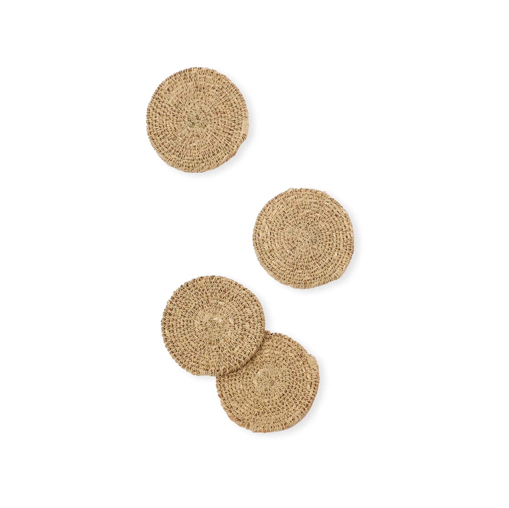 Woven Coaster Set - Natural