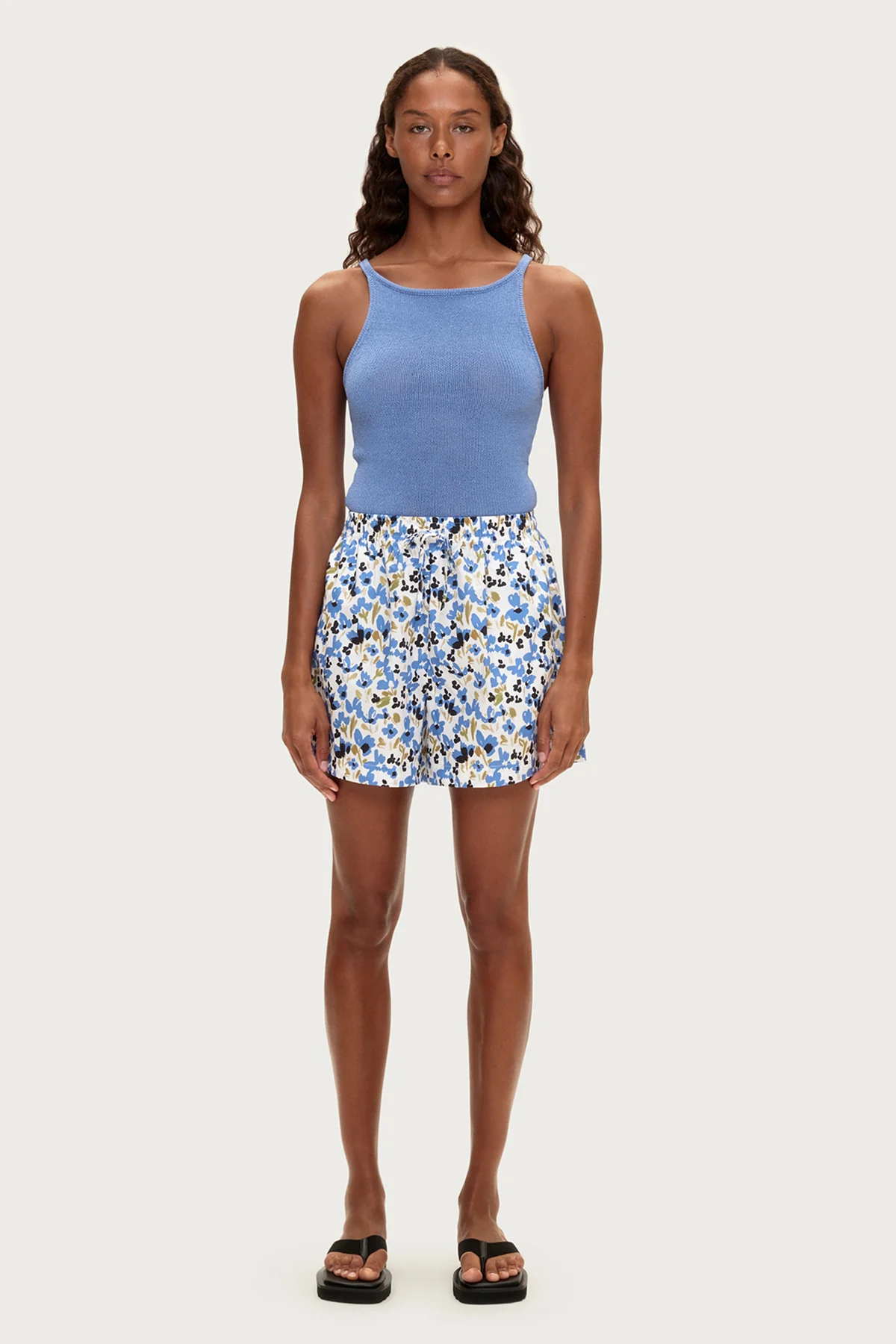 Blue Floral Shorts - Image 2