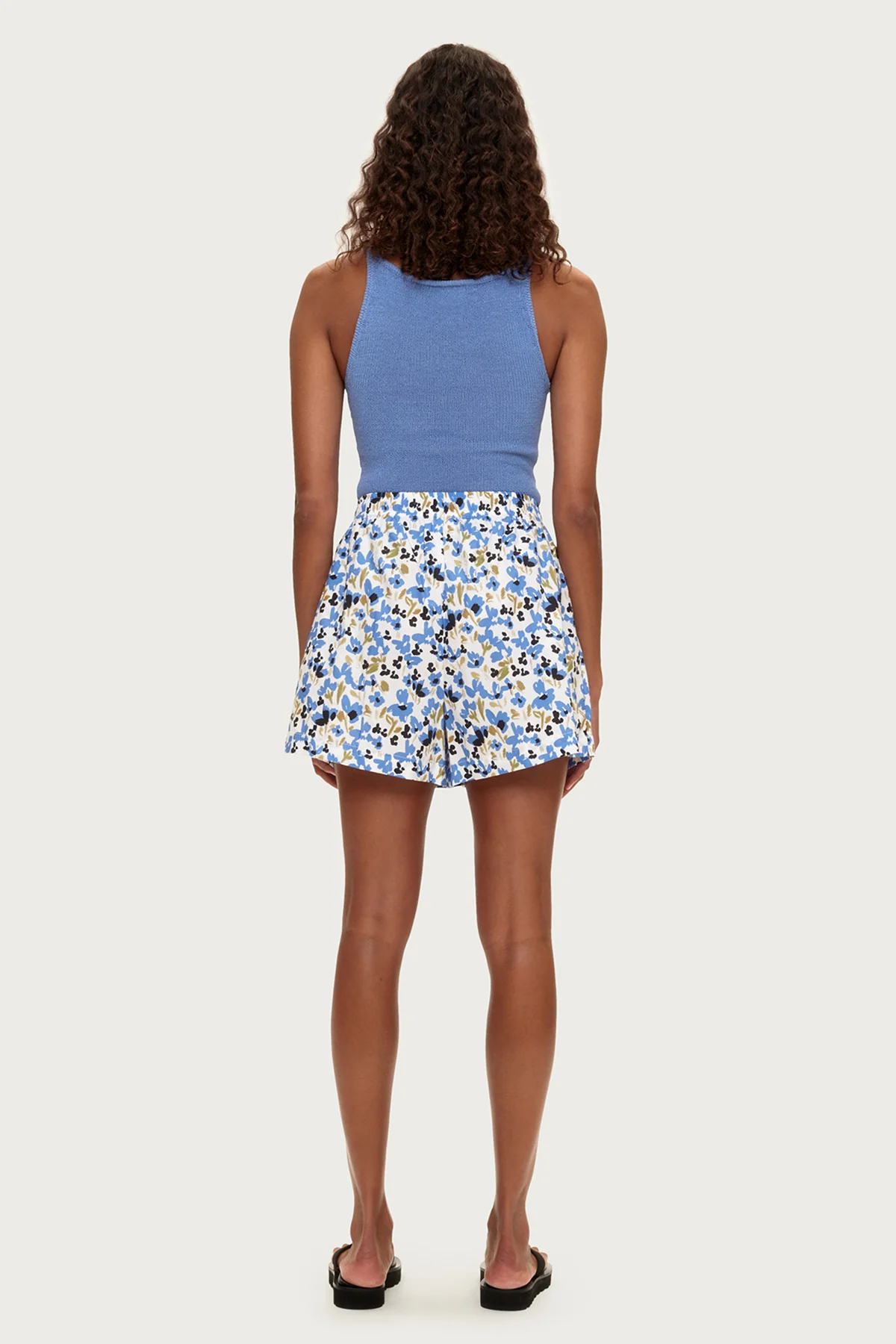 Blue Floral Shorts - Image 3