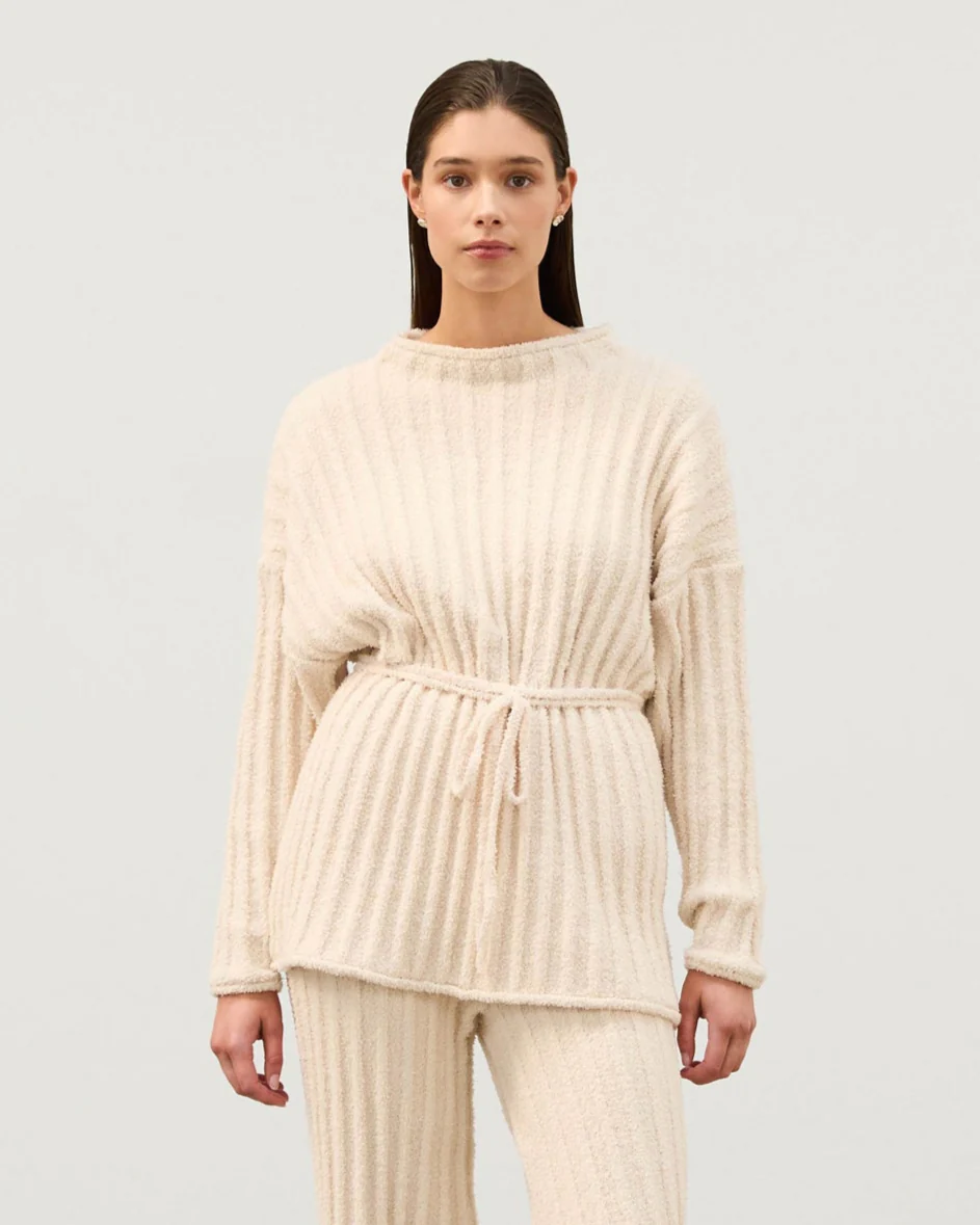 Coconut Textured Tunic Jumper