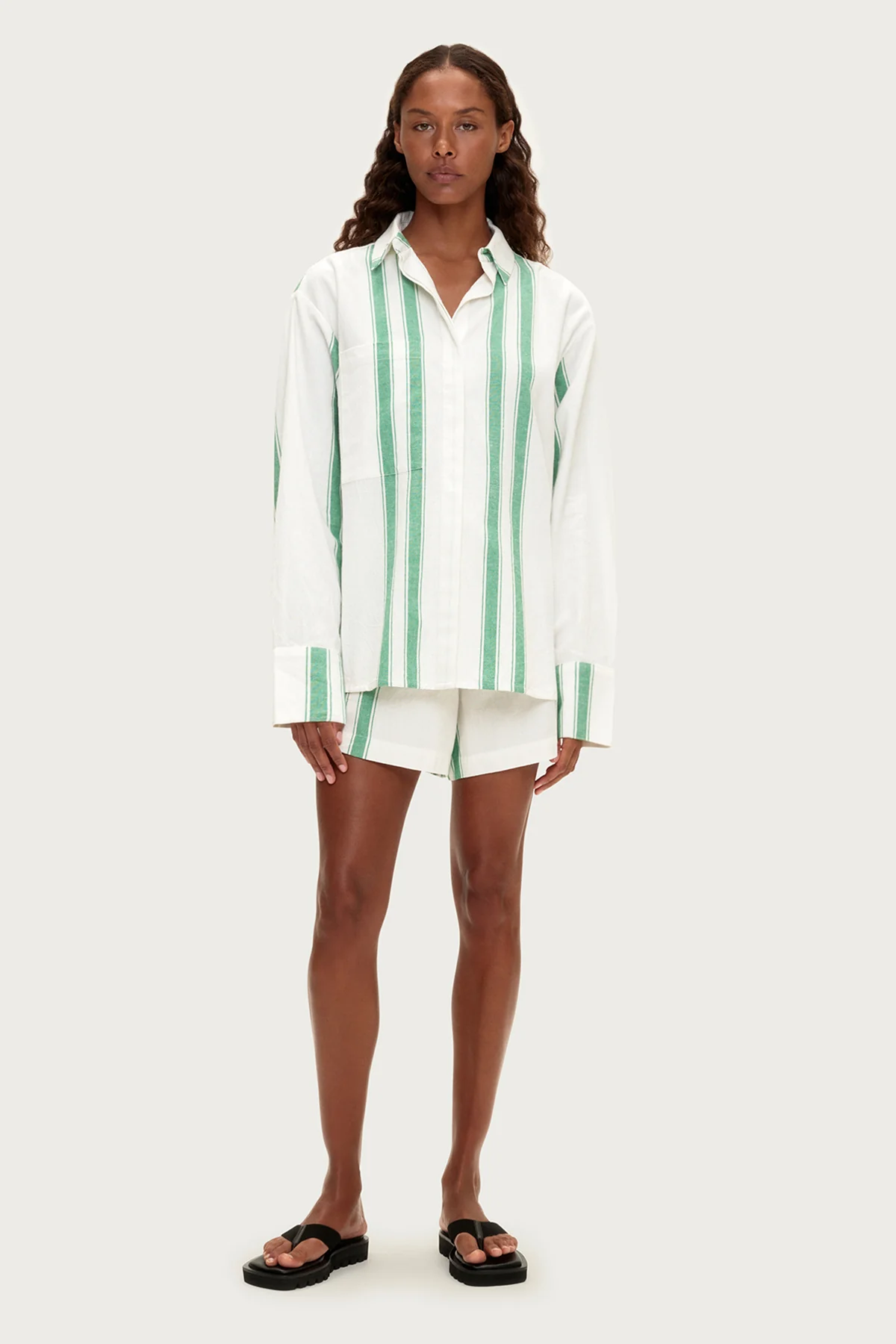 Green Stripe Shirt - Image 2