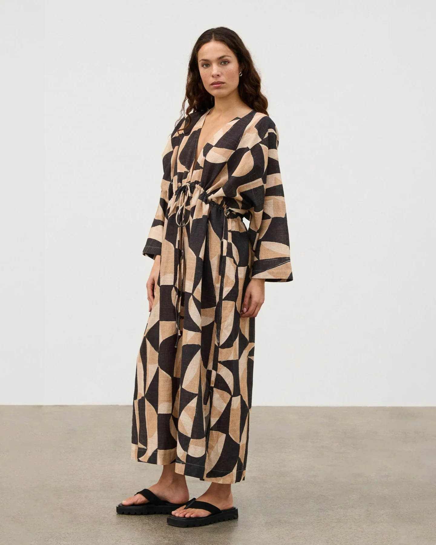 Mosaic Linen Blend Dress