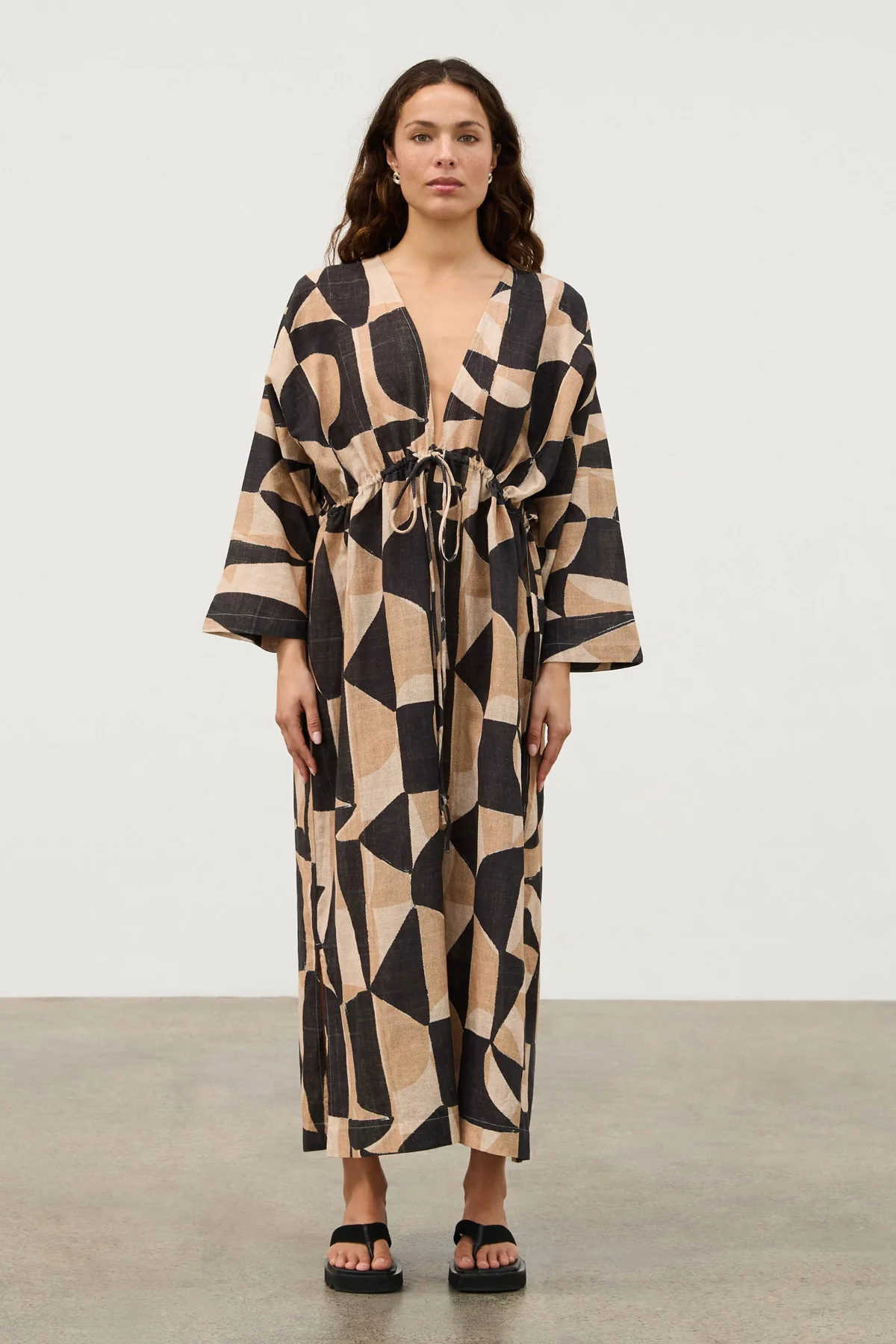 Mosaic Linen Blend Dress - Image 3