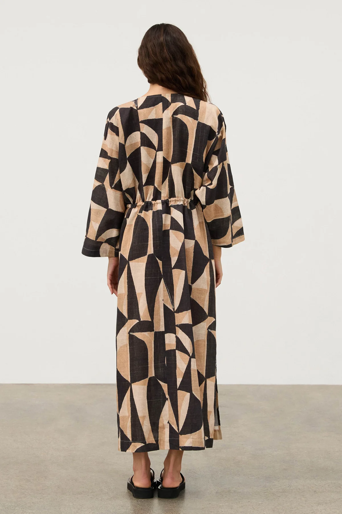 Mosaic Linen Blend Dress - Image 4
