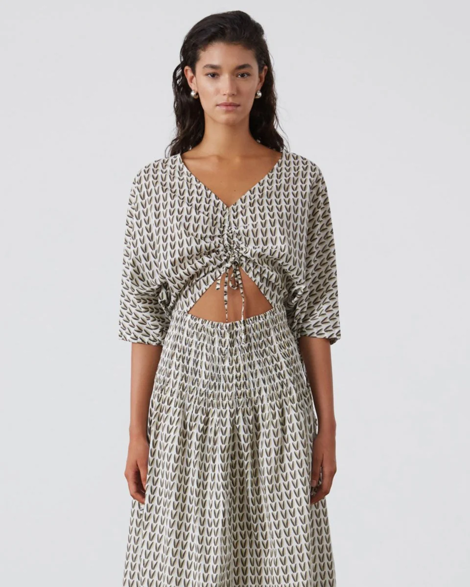 Pecan Ruched Dress
