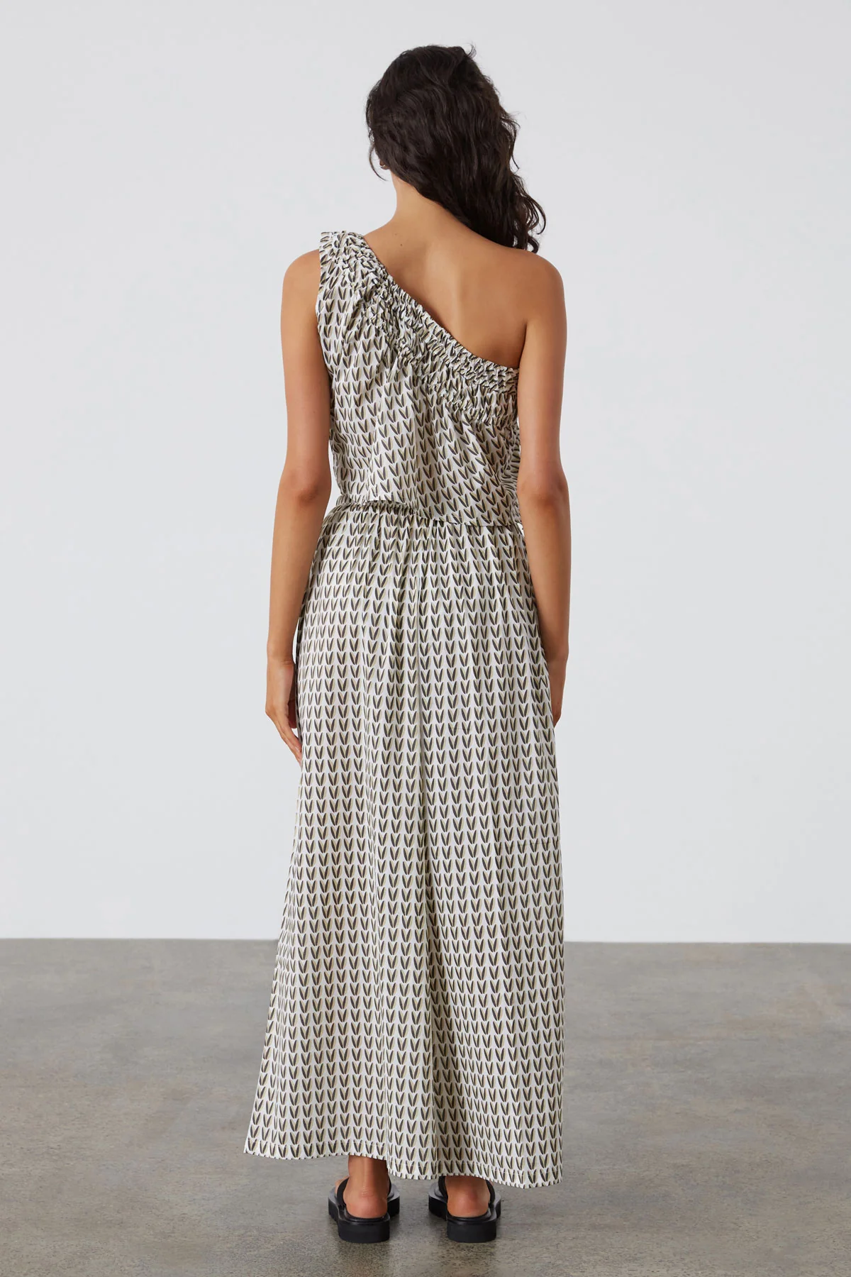 Pecan Ruched One Shoulder Top - Image 4