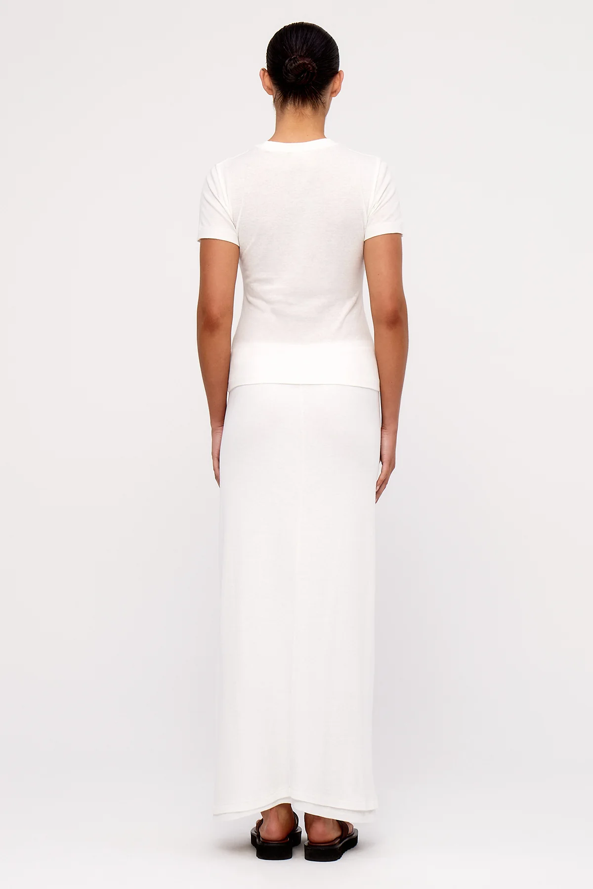 Rib Hemp T-Shirt - White - Image 4